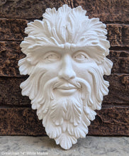 Load image into Gallery viewer, Green Man Leaf Face 14" Tree Man Mythical wall Sculpture Mask Wall Plaque Vintage sculpture 14" www.Neo-Mfg.com
