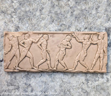 Load image into Gallery viewer, Olympian Ball player base Wall Plaque Antique Reproduction Figure Sculptural Wall frieze plaque relief www.Neo-Mfg.com 15.5&quot;
