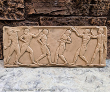 Load image into Gallery viewer, Olympian Ball player base Wall Plaque Antique Reproduction Figure Sculptural Wall frieze plaque relief www.Neo-Mfg.com 15.5&quot;
