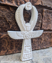 Load image into Gallery viewer, Egyptian Ankh Winged scarab Sculptural wall relief www.Neo-Mfg.com 7 3/4"
