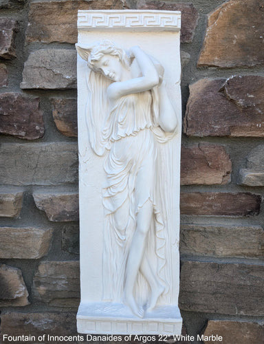 Roman Greek Carved nymph Fountain of Innocents Danaides of Argos Dress Figure Sculptural Wall frieze plaque relief www.Neo-Mfg.com 22