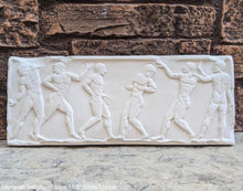 Load image into Gallery viewer, Olympian Ball player base Wall Plaque Antique Reproduction Figure Sculptural Wall frieze plaque relief www.Neo-Mfg.com 15.5&quot;
