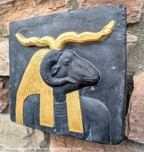 Load image into Gallery viewer, History Egyptian Khnum Ram Sculptural wall relief www.Neo-Mfg.com 9" d8
