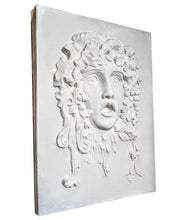 Load image into Gallery viewer, Roman Greek Lady BACCHUS Greenwoman Figure Sculptural Wall frieze plaque Fragment relief 1st century B.C. Greek. 1907 www.Neo-Mfg.com 16&quot;
