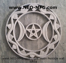Load image into Gallery viewer, Celestial Triple Moon Pentacle Wall Sculpture Statue 12" Tall Neo-Mfg
