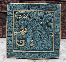 Load image into Gallery viewer, Aztec Mayan Jaguar Balam Cat sculpture Wall plaque carving 6" www.Neo-Mfg.com
