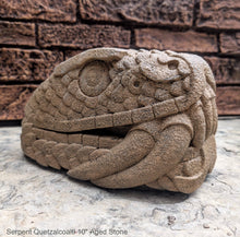 Load image into Gallery viewer, Serpent Quetzalcoaltl bust Aztec Maya Artifact Carved Sculpture Statue 10" www.Neo-Mfg.com
