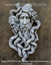 Load image into Gallery viewer, Nature Garden Greenman Grape Harvest Sculptural wall relief bust Neo-Mfg 17"
