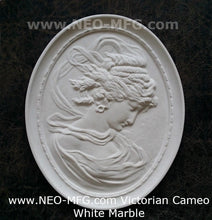 Load image into Gallery viewer, Victorian Cameo silhouette Sculpture wall Plaque Bas relief 11" www.Neo-Mfg.com right face East wind m20
