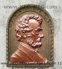 Load image into Gallery viewer, History Abe Abraham Lincoln Cameo silhouette Sculpture Plaque 11&quot; Neo-Mfg
