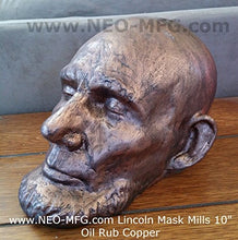Load image into Gallery viewer, History Abraham abe lincoln mill bust life mask full size 1865 www.neo-mfg.com
