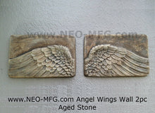 Load image into Gallery viewer, Angel Wings 2pc wall sculpture statue plaque www.Neo-Mfg.com Memorial
