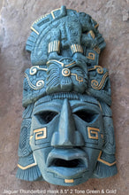Load image into Gallery viewer, History Aztec Maya Jaguar Thunderbird glyph Artifact mask Sculpture Statue www.Neo-Mfg.com 8.5"
