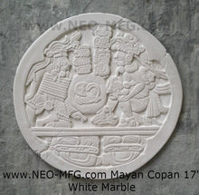 Load image into Gallery viewer, History Mayan Aztec Copal ball court scoreboard Sculptural wall relief plaque 17" www.Neo-Mfg.com
