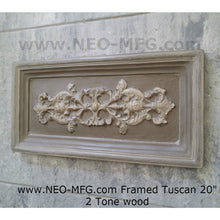 Load image into Gallery viewer, Decor Distressed Framed Tuscan wall art plaque 20" Neo-Mfg
