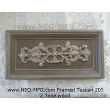 Load image into Gallery viewer, Decor Distressed Framed Tuscan wall art plaque 20" Neo-Mfg

