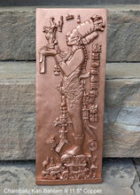 Load image into Gallery viewer, Aztec Mayan Chambalu Temple foliated cross Center left K'inich Kan Bahlam II carving wall plaque www.Neo-Mfg.com home decor art 11.5" L18
