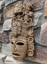 Load image into Gallery viewer, Aztec Mayan Yaxchilán mask wall plaque relief Sculpture www.Neo-Mfg.com carving
