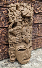 Load image into Gallery viewer, Aztec Mayan Yaxchilán mask wall plaque relief Sculpture www.Neo-Mfg.com carving
