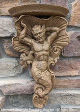 Load image into Gallery viewer, Griffin Gargoyle wall Shelf Rare Handmade Huge Mermaid Bracket Wall Sculpture Sconce www.NEO-MFG.com 16"

