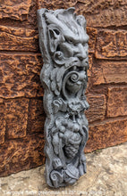 Load image into Gallery viewer, Gargoyle Satyr greenman wall sculpture plaque www.NEO-MFG.com 13.75" bacchus style
