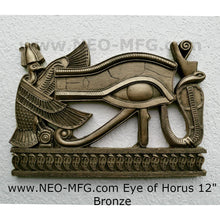 Load image into Gallery viewer, History Egyptian Pharaoh Eye of Horus Sculptural wall relief Neo-Mfg 12&quot; h12
