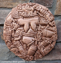Load image into Gallery viewer, History Aztec Maya Artifact Coyolxauhqui Moon goddess wall relief Sculpture 11" Tall www.Neo-Mfg.com home decor art n3
