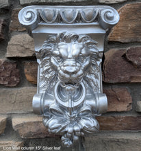 Load image into Gallery viewer, Animal Lion Face Corbel shelf Column plaque Fragment relief www.Neo-Mfg.com 15" home decor
