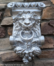Load image into Gallery viewer, Animal Lion Face Corbel shelf Column plaque Fragment relief www.Neo-Mfg.com 15" home decor
