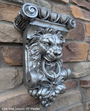 Load image into Gallery viewer, Animal Lion Face Corbel shelf Column plaque Fragment relief www.Neo-Mfg.com 15" home decor
