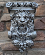 Load image into Gallery viewer, Animal Lion Face Corbel shelf Column plaque Fragment relief www.Neo-Mfg.com 15" home decor
