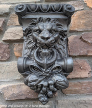 Load image into Gallery viewer, Animal Lion Face Corbel shelf Column plaque Fragment relief www.Neo-Mfg.com 15" home decor
