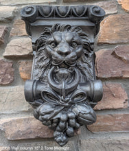 Load image into Gallery viewer, Animal Lion Face Corbel shelf Column plaque Fragment relief www.Neo-Mfg.com 15" home decor
