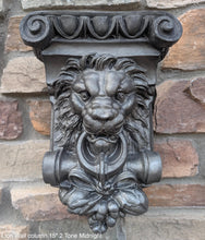 Load image into Gallery viewer, Animal Lion Face Corbel shelf Column plaque Fragment relief www.Neo-Mfg.com 15" home decor
