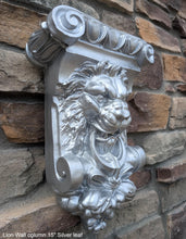 Load image into Gallery viewer, Animal Lion Face Corbel shelf Column plaque Fragment relief www.Neo-Mfg.com 15" home decor
