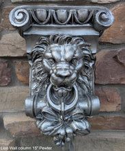 Load image into Gallery viewer, Animal Lion Face Corbel shelf Column plaque Fragment relief www.Neo-Mfg.com 15" home decor
