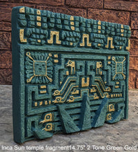 Load image into Gallery viewer, Peru Inca Mesoamerican Sun temple fragment carving Sculptural wall relief plaque 14.75" www.Neo-Mfg.com
