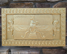 Load image into Gallery viewer, Assyrian Faravahar ahura mazda Persian Persepolis art Sculpture wall plaque relief www.Neo-Mfg.com
