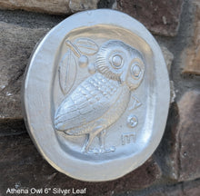 Load image into Gallery viewer, Roman Greek Athena Owl 6" Sculpture statue wall plaque

