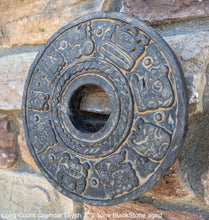 Load image into Gallery viewer, History Aztec Maya Long Count calendar Glyph Artifact Carved Stone Sculpture Statue 7" Tall www.Neo-Mfg.com b12
