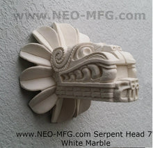 Load image into Gallery viewer, History Feathered Serpent Head of Quetzalcoaltl Aztec Maya Artifact Carved Sculpture Statue 7" www.Neo-Mfg.com
