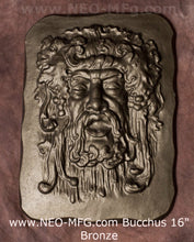 Load image into Gallery viewer, Roman Greek BACCHUS Dionysus Greenman Figure Sculptural Wall frieze plaque Fragment relief www.Neo-Mfg.com 16&quot;
