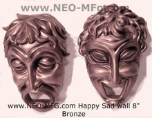 Load image into Gallery viewer, Decor Happy &amp; Sad Face Theater Wall Sculpture Statue 8" www.Neo-Mfg.com
