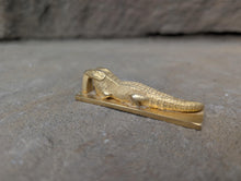 Load image into Gallery viewer, Brass statuette of an Alligator - Etruscan - Archaic Museum reproduction
