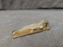 Load image into Gallery viewer, Brass statuette of an Alligator - Etruscan - Archaic Museum reproduction
