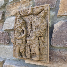 Load image into Gallery viewer, Aztec Mayan Lintel 58 carving high relief 3d wall plaque Artifact www.NEO-MFG.com

