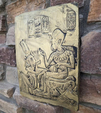 Load image into Gallery viewer, Egyptian King Tutankhamun Tut Golden Shrine Plaque Sculpture 11" www.Neo-Mfg.com museum reproduction
