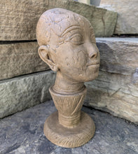 Load image into Gallery viewer, Egyptian Tut on lotus bust 11" statue Sculpture museum reproduction art www.Neo-Mfg.com home decor relief
