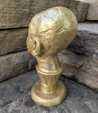 Load image into Gallery viewer, Egyptian Tut on lotus bust 11" statue Sculpture museum reproduction art www.Neo-Mfg.com home decor relief
