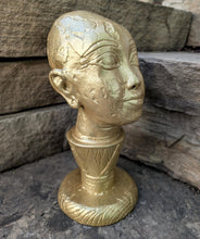 Load image into Gallery viewer, Egyptian Tut on lotus bust 11" statue Sculpture museum reproduction art www.Neo-Mfg.com home decor relief
